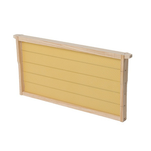 Full Depth Assembled Wooden Frame with Beeswax Foundation