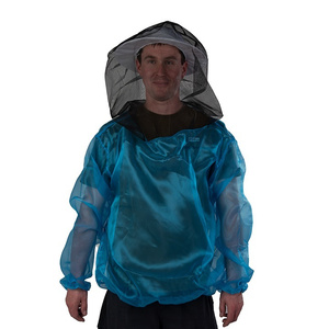 Ventilated Blue Top with Attached Hood