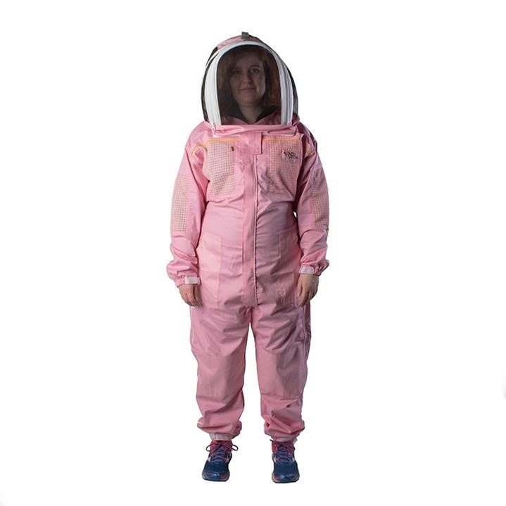 1PCS Polyester Cotton Pink Beekeeping Jacket Veil Bee Keeping Hat Sleeve Suit 